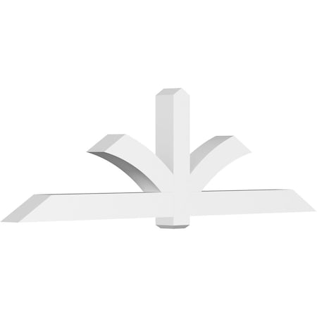 Ekena Millwork Redmond Architectural Grade PVC Gable Bracket, 108"W x 31 1/2"H x 6"D x 6"F, 7/12 Pitch GBP108X32X0606RED00